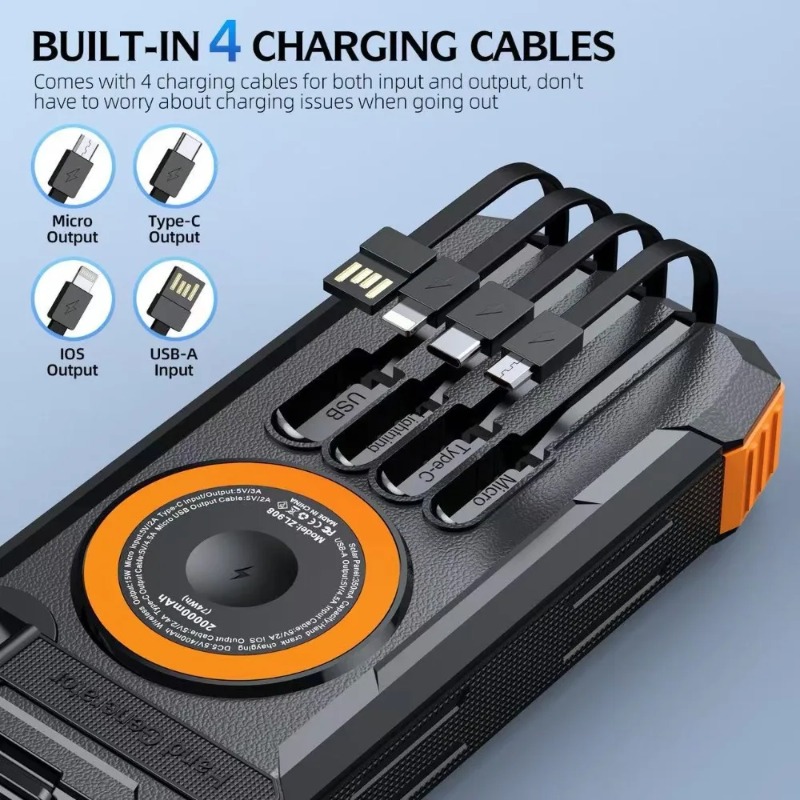 50000mAh Güneş Enerjili Taşına - Solar Emergency Charger incelemesi ve fiyatı