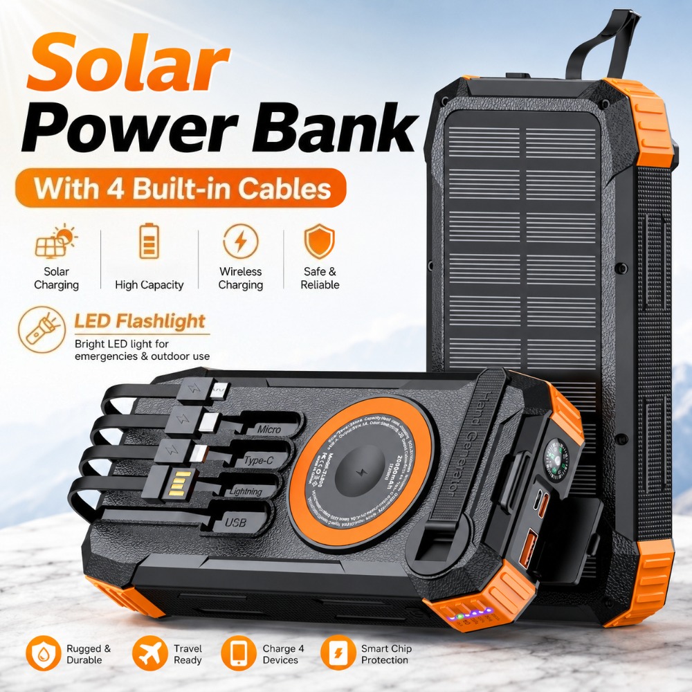 Yeni 50000mAh Güneş Enerjili P - Solar Emergency Charger incelemesi ve fiyatı